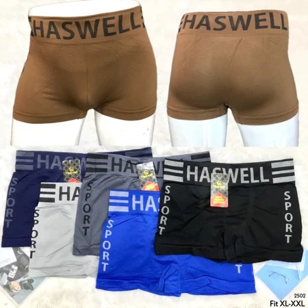 2013 - Haswell Celana Dalam Boxer Pria Katun Polos / Celana Dalam pria / Boxer Pria / Celana Dalam P
