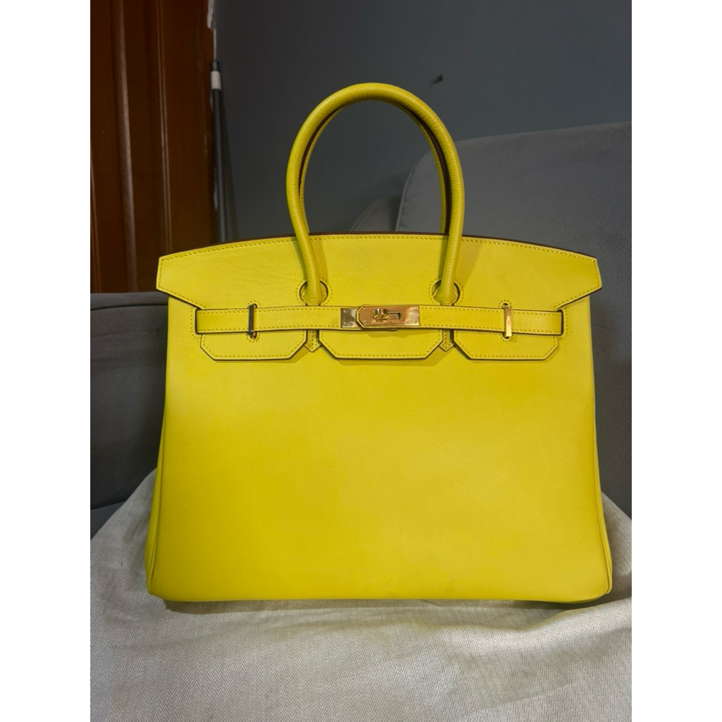 Birkin35 Handstitch Yellow