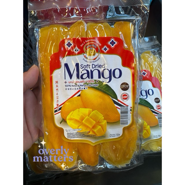 

[READY KIRIM] Soft Dried Mango CHANG SIAM Manisan Mangga Original // No sugar // Thailand