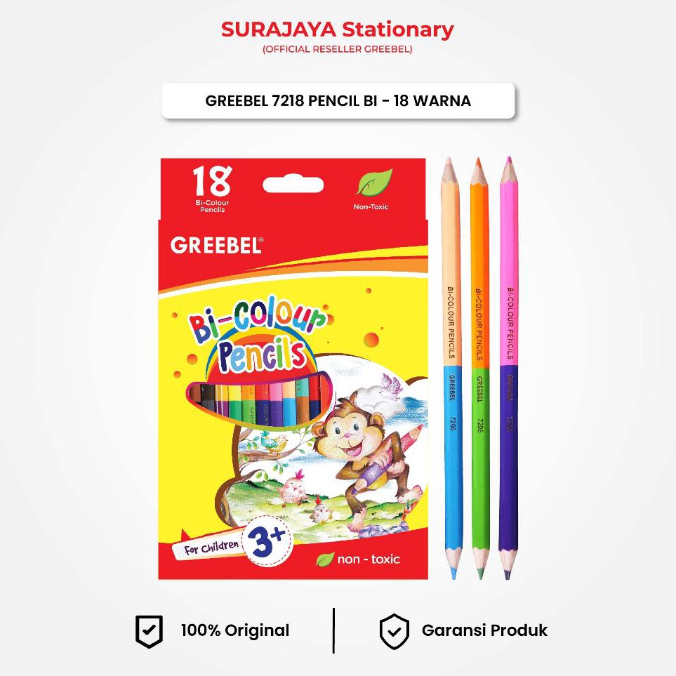 

KODE C96P GREEBEL Pensil Warna 36 Warna BiColour Pencil 7218 Mewarnai Menggambar