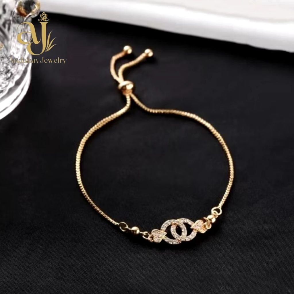 Gelang Serut Wanita Titanium Best Seller Gelang Fashion Korea Import Anti Karat