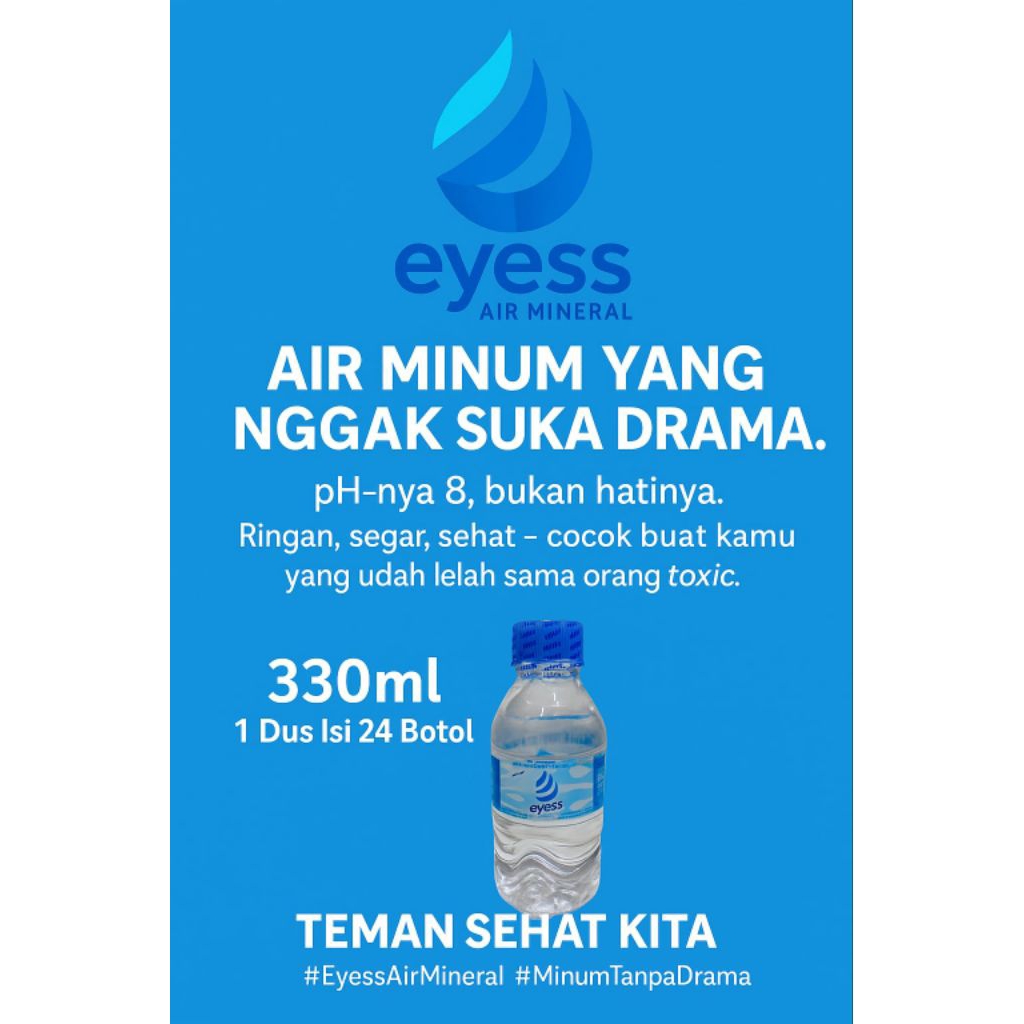 

Air Mineral Eyess 330ML Isi 24 Botol