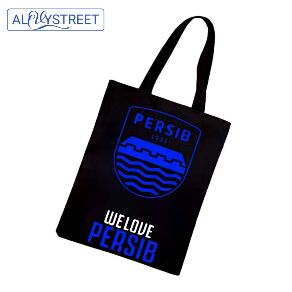 ALVYSTREET OFFICIAL | Tas Totebag Tali Kain Motif Persib Bandung