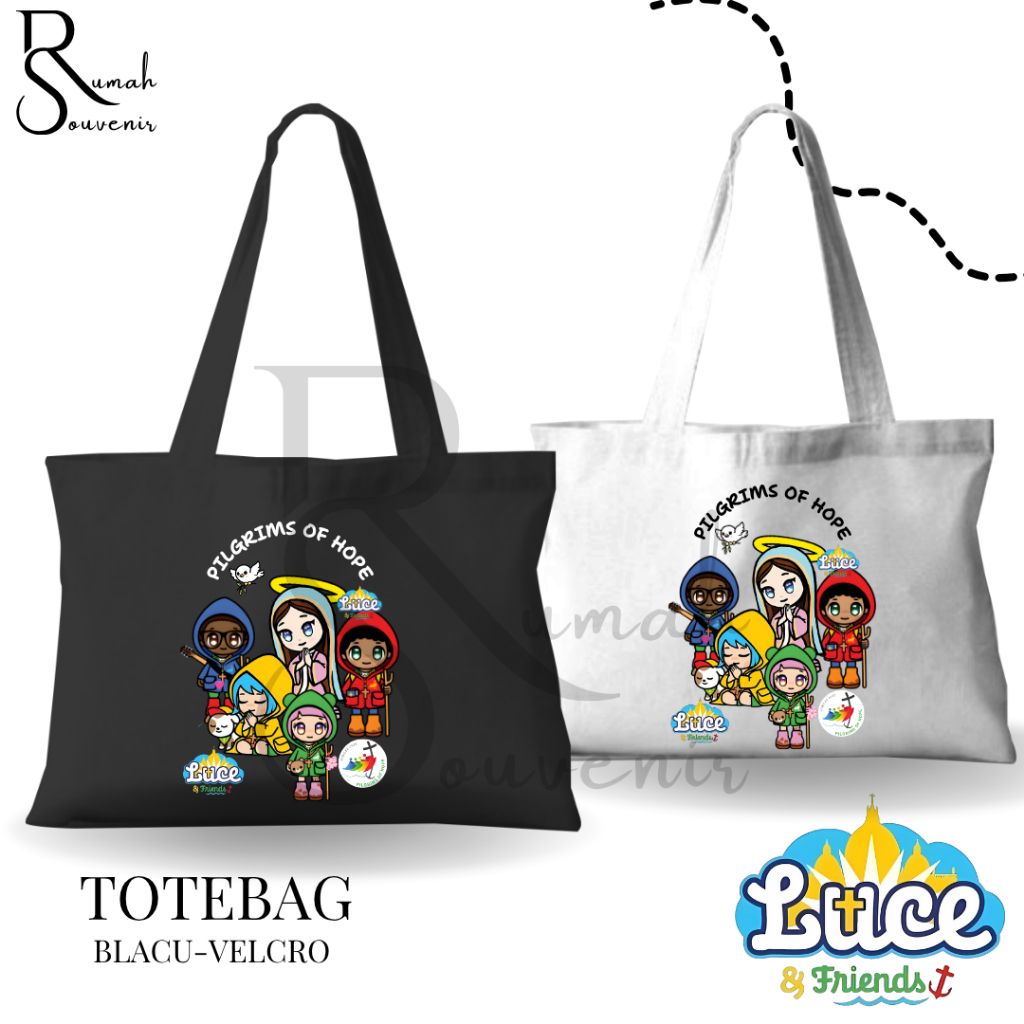 Totebag Blacu Maskot Luce & Friends Jubilee Tas Tote bag Yubileum Katolik Vatican 2