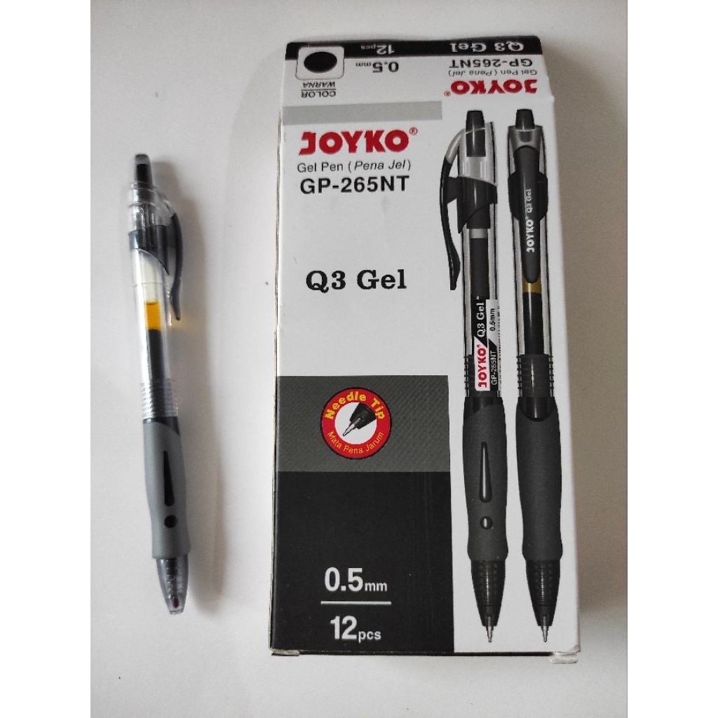 

Pulpen Joyko GP 265nt/bolpen GP 265nt/pen gel GP 265NT 0,5mm warna hitam perpcs