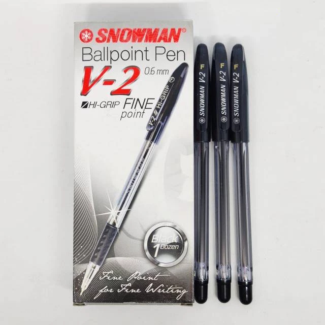 

Snowman Ballpoint Pen V-2 0.6mm Hi-Grip Fine Point