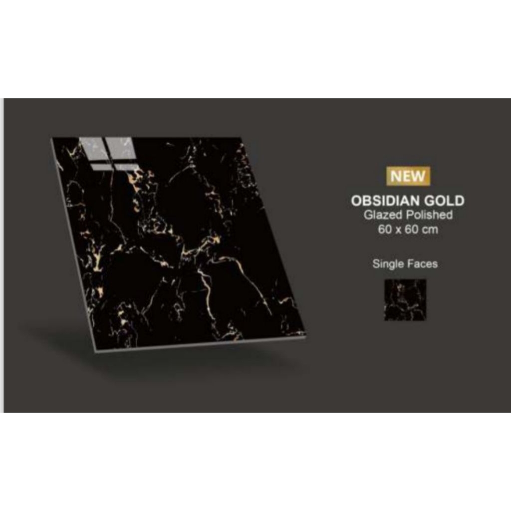 GRANIT MERK VALENTINO TIPE OBSIDIAN GOLD UKURAN 60X60 WARNA DASAR HITAM MOTIF MARBLE EMAS GLAZED POL