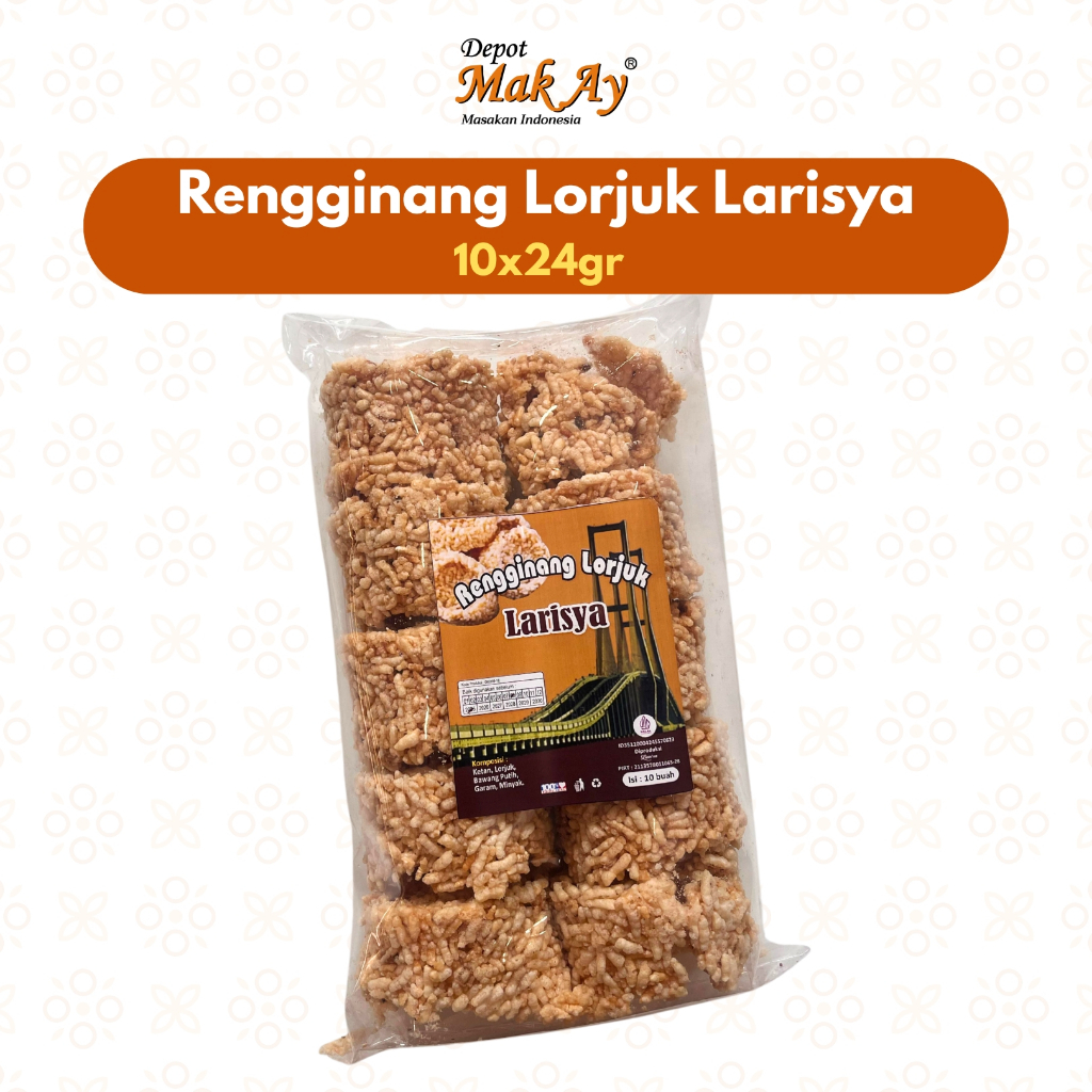 

Rengginang Lorjuk Larisya 10x24gr Camilan | Jajanan | Surabaya | Snack | Makanan | Keripik | Enak | Nyamil