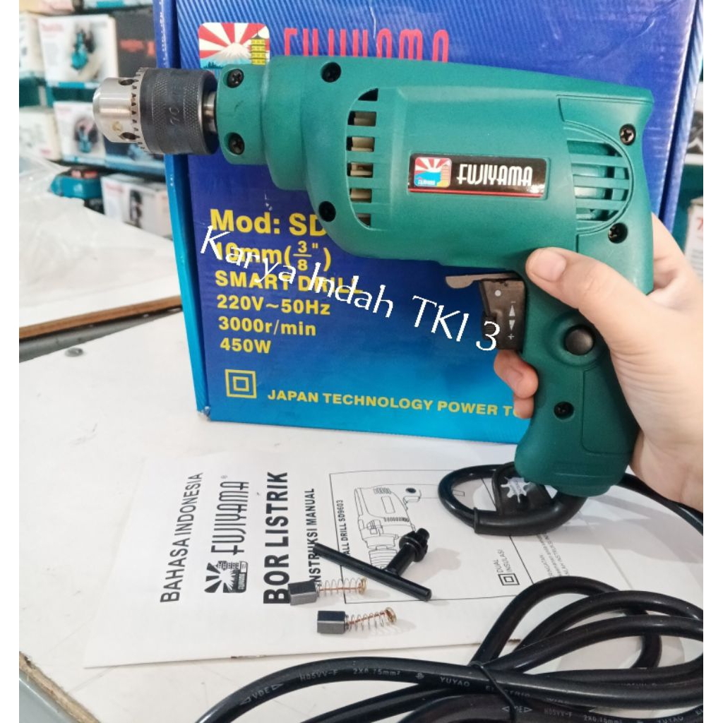 Fujiyama SD 9603 Bor Besi Kayu 10mm Bolak Balik Electric Drill SD9603