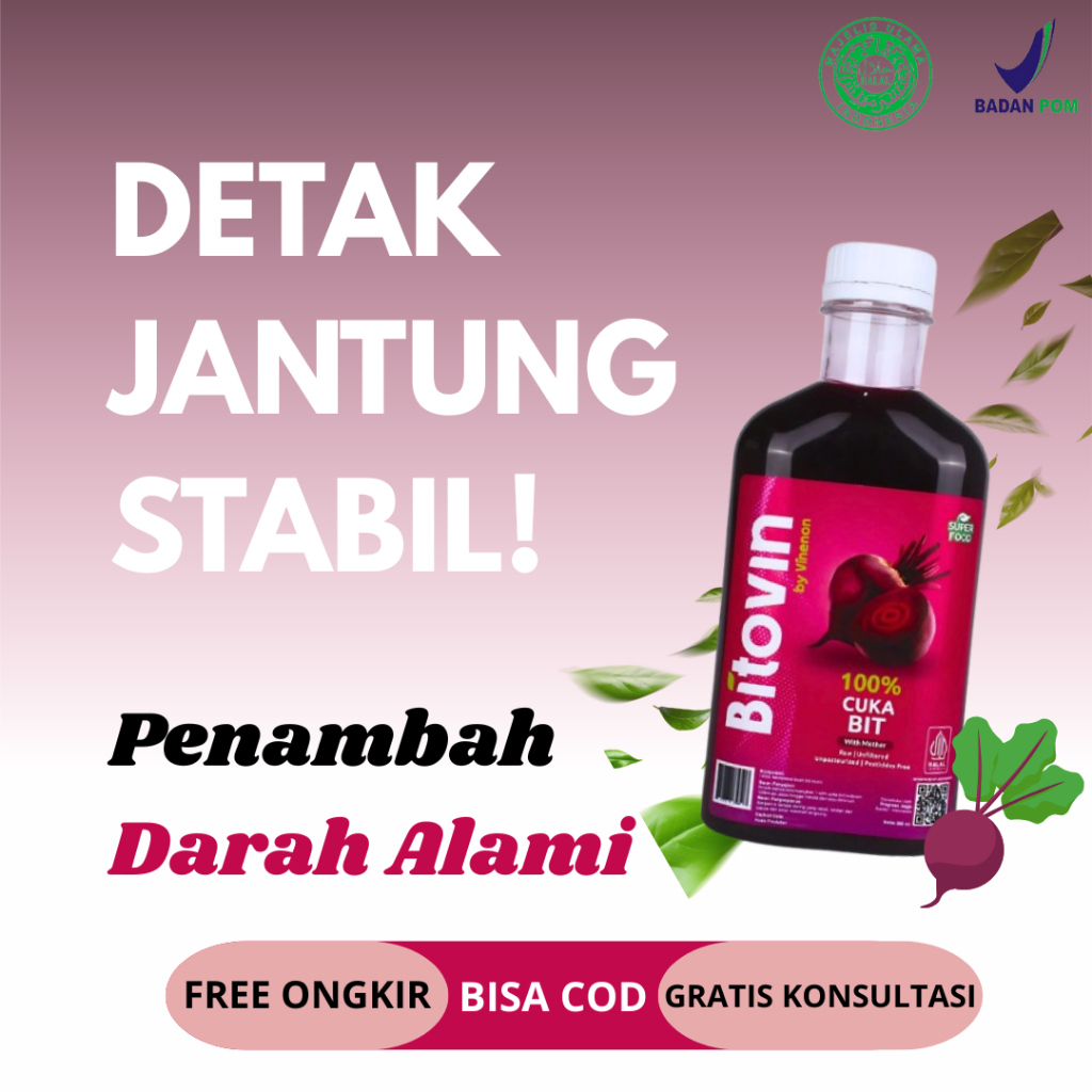 

Bitovin Cuka Buah Bit 100% Original Paket 3 Botol