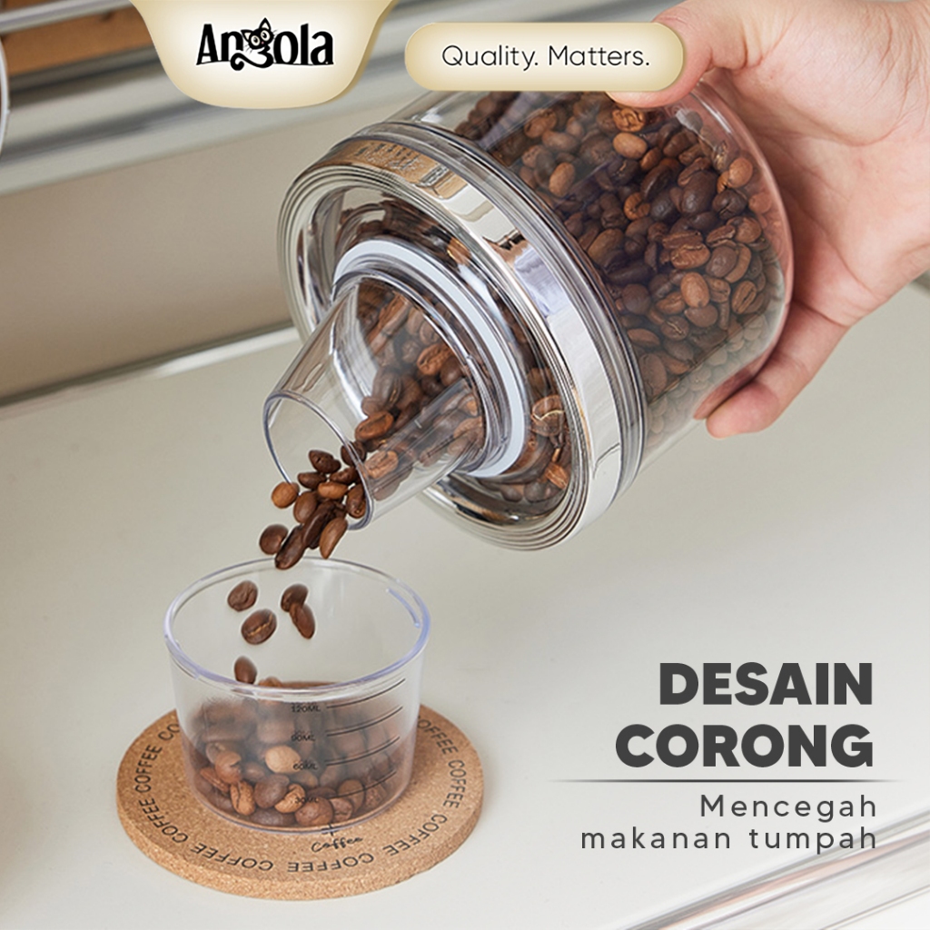 ANGOLA Toples Kue Toples Penyimpanan Makanan Serbaguna E73-E75 Dry Food Storage Kedap Udara