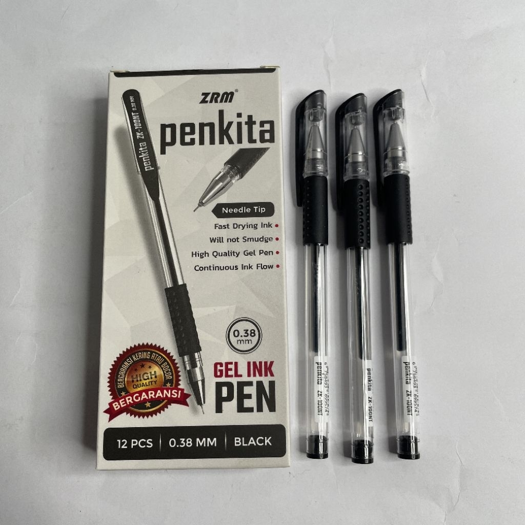 

Pulpen ZRM penkita hitam 0.38mm (12pcs)