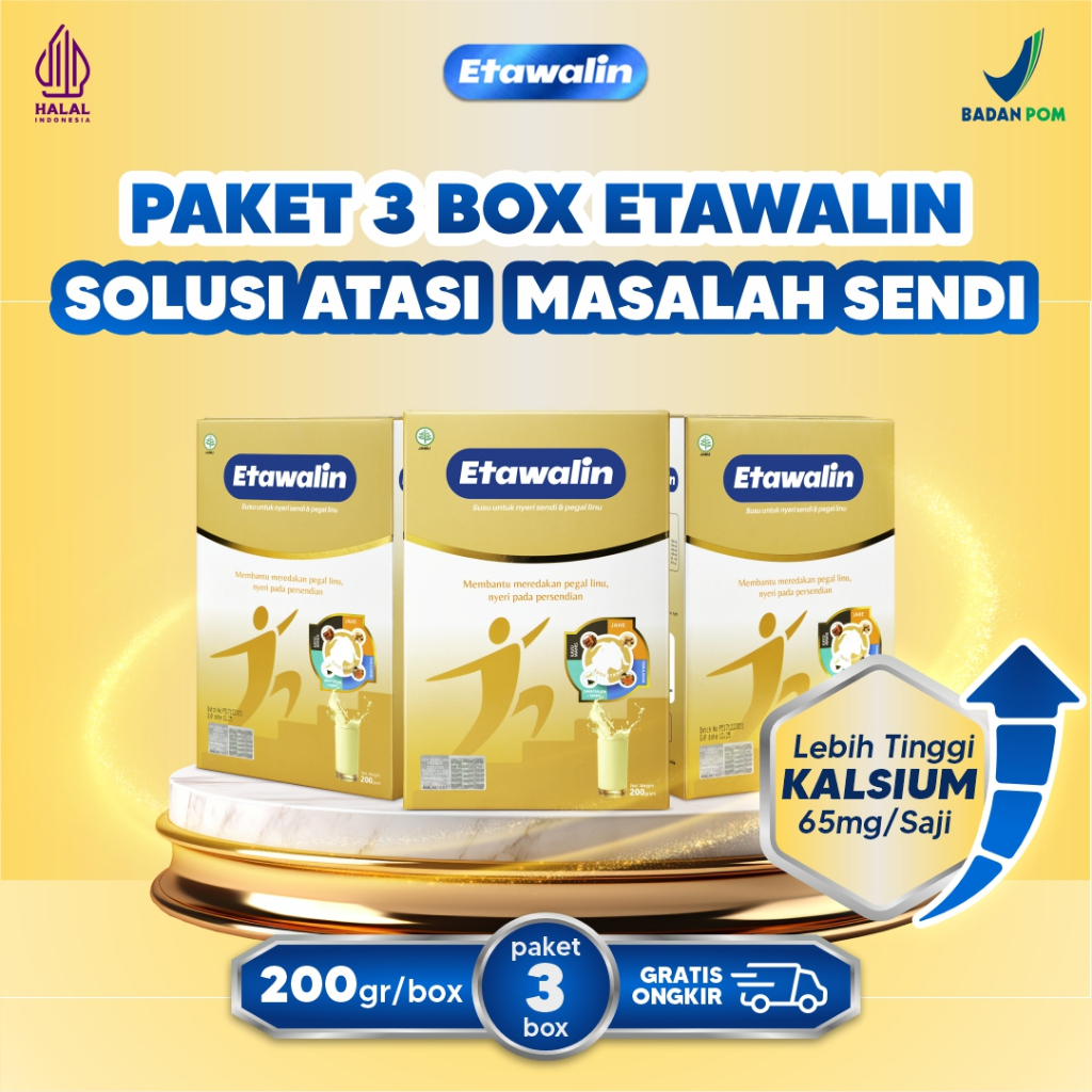 

Paket 3 Etawalin : Susu Kambing Atasi Kesemutan &Tingkatkan Kesehatan Sendi Otot Tubuh isi 200 Gram