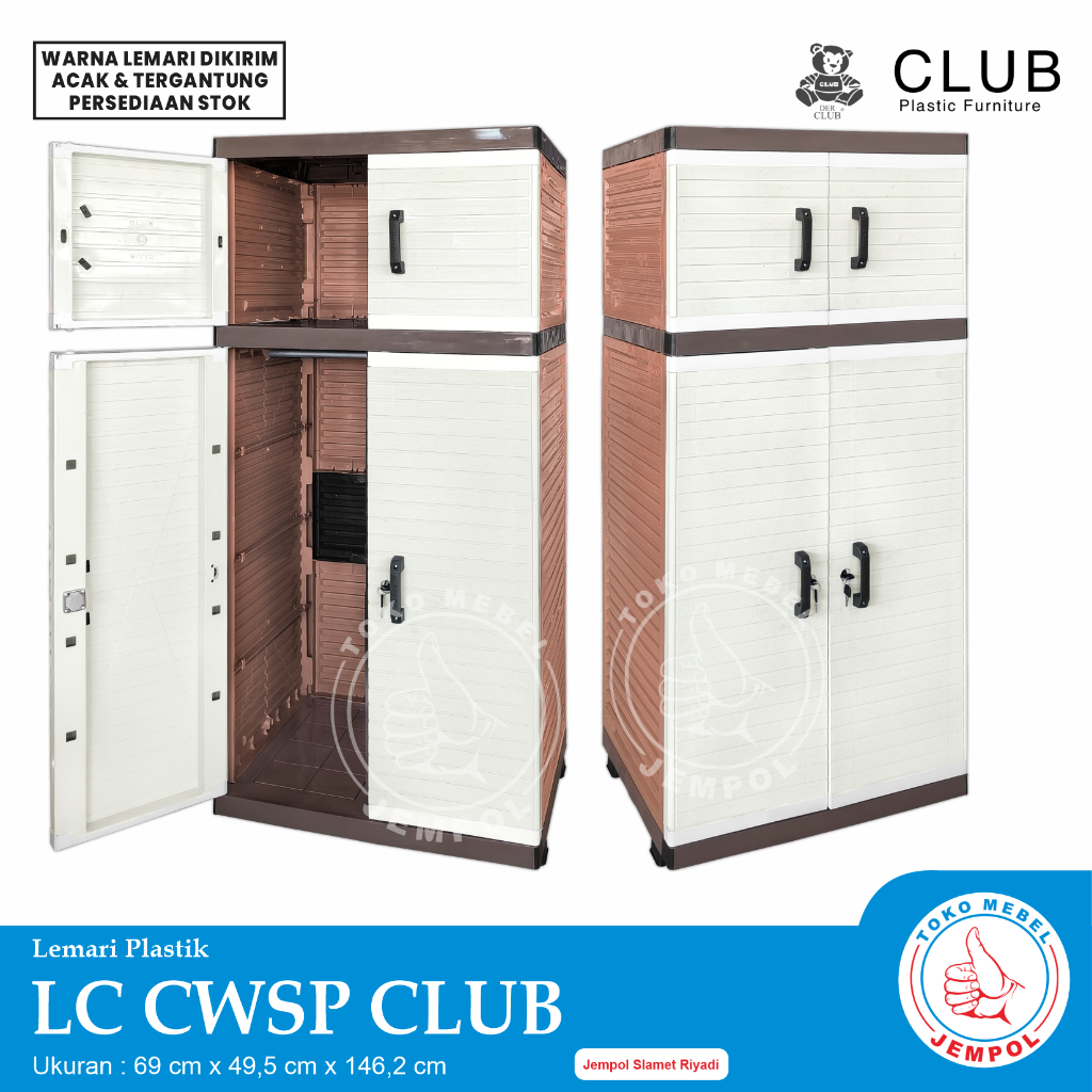 Lemari Plastik CLUB LC CWSUM-CWSP / Lemari Gantung / Lemari Sap / Warna Motif Acak