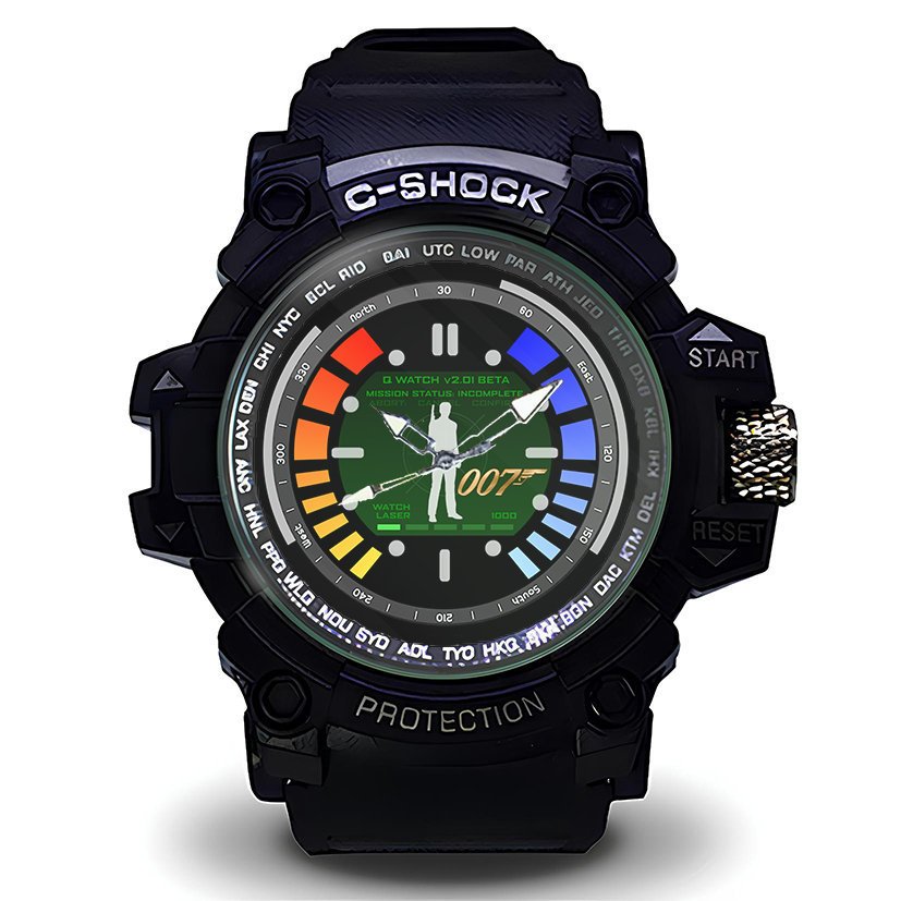 Jam Tangan Pria GOLDEN EYE 007 JAMES BOND Sport Analog Quartz Keren Terbaru Hitam