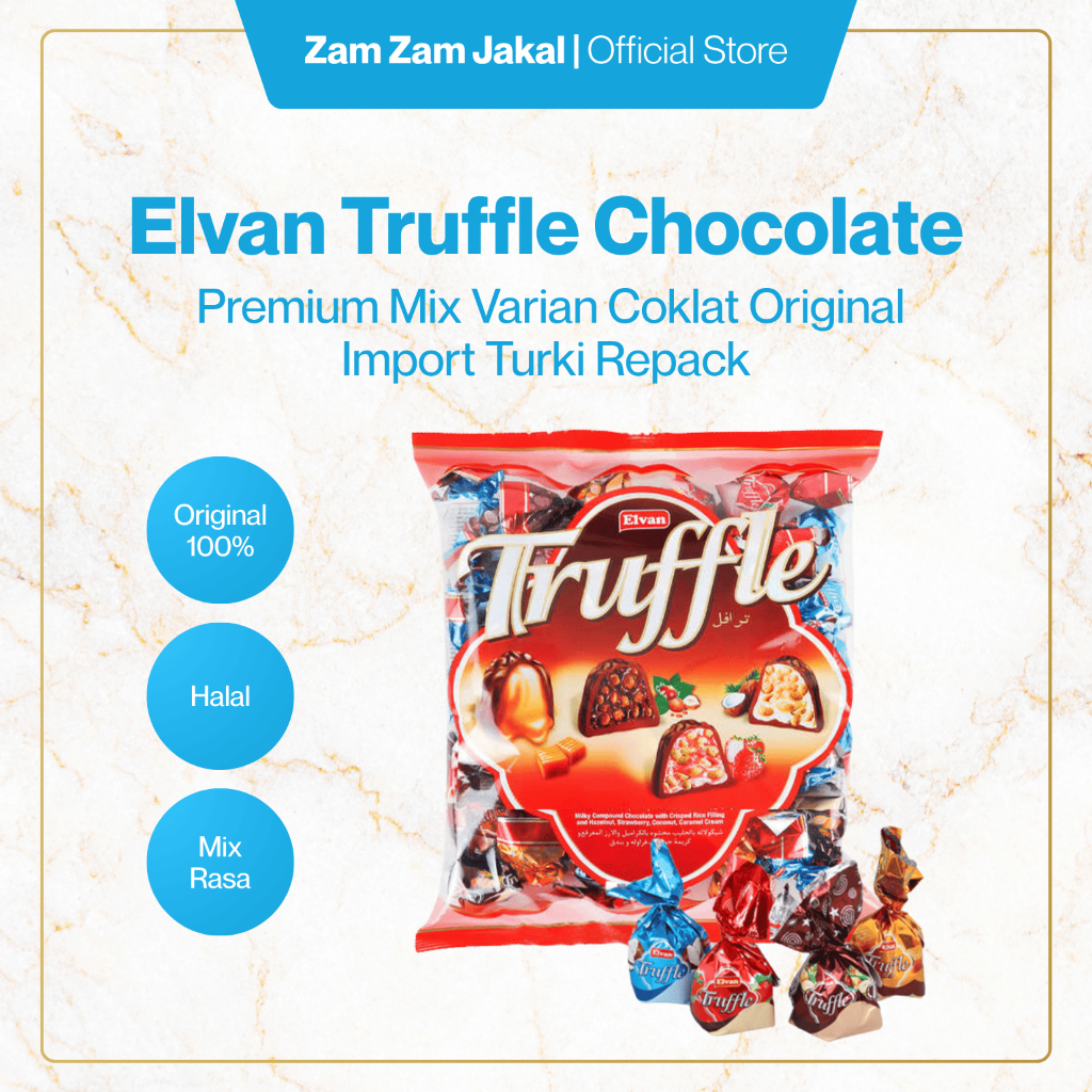 

Elvan Truffle Chocolate Premium Mix Varian Coklat Turki ArabOriginal Import Repack