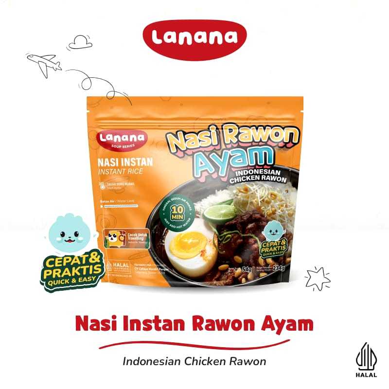 

Lanana Soup Series Nasi Instan Rawon Ayam