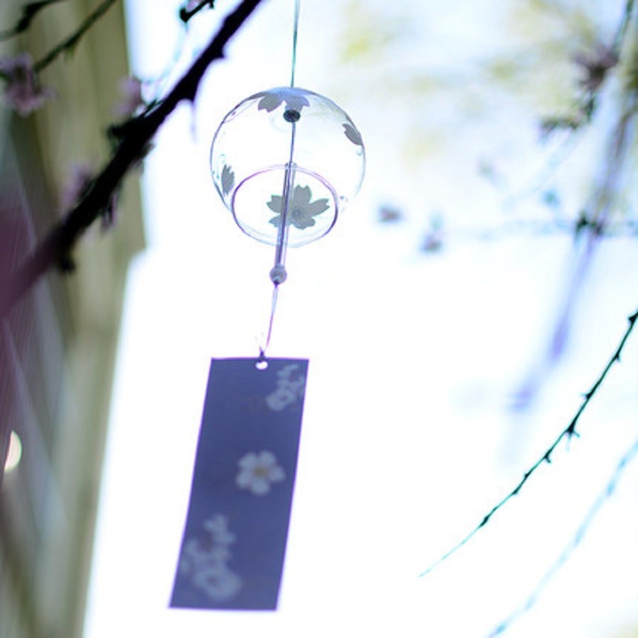 Lonceng Angin Aesthetic Lonceng Angin Kaca Lonceng Angin Gantung Gaya Jepang Glass Wind Chimes