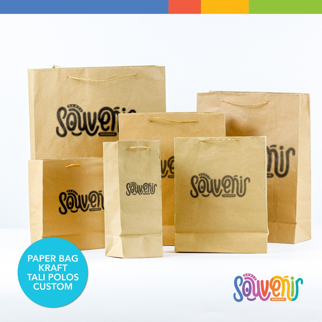 

Paper Bag Tali Cokelat Custom Sablon | Kantong Kertas Kraft Sablon | Goodie Bag Murah |