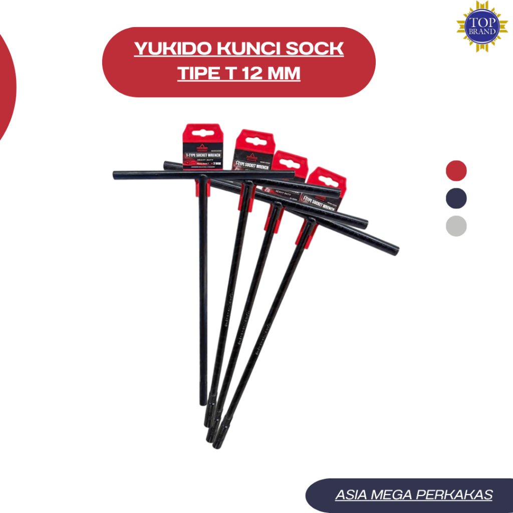 YUKIDO Kunci Sok T 12 mm / Kunci Sock T / Kunci Shock T /T Type Wrench