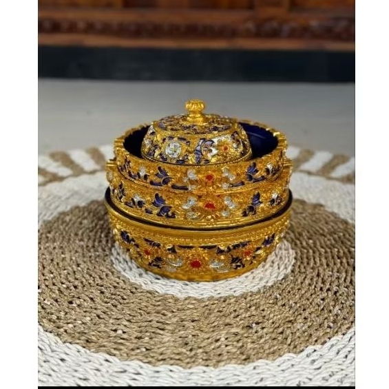 Bokor motif tunjung 25cm susun 2