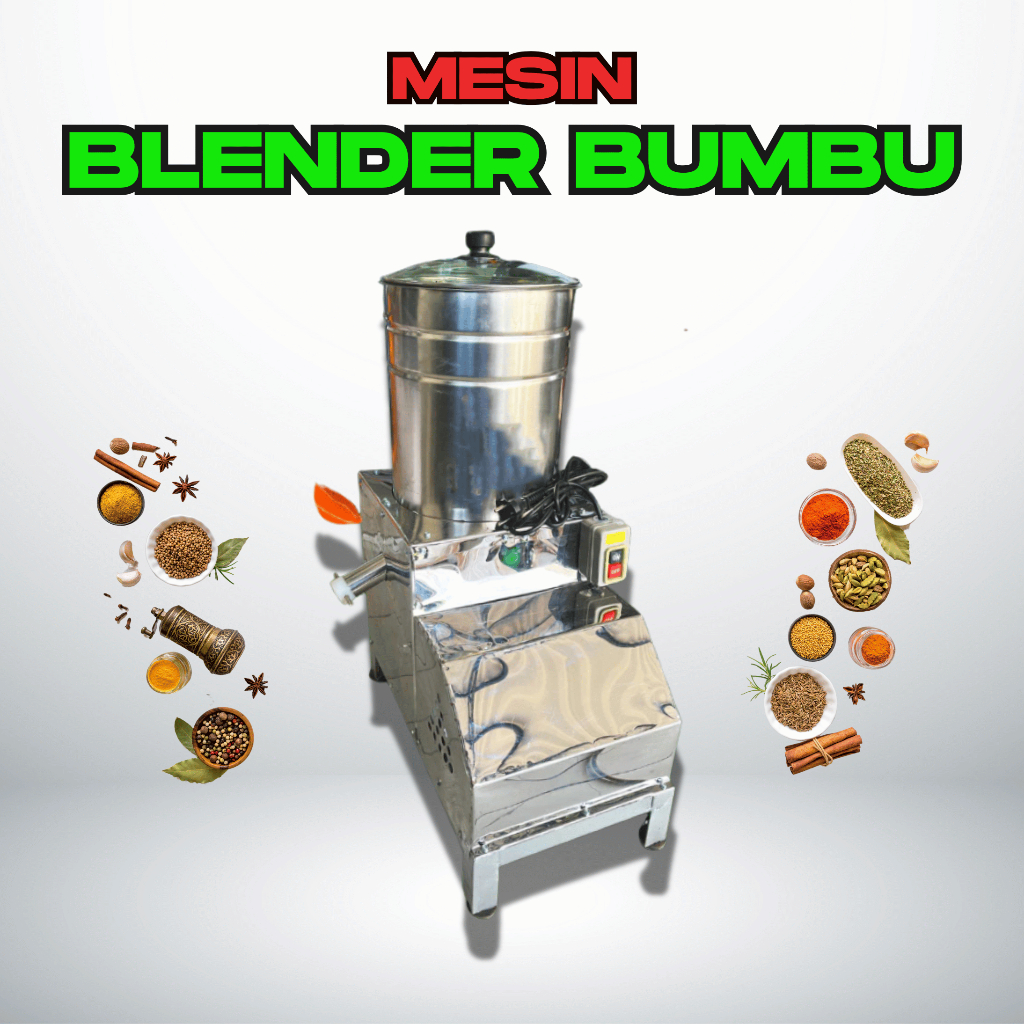 Mesin Blender Bumbu Otomatis Kapasitas 5Kg Mesin Selep Bumbu Giling Bumbu Halus, Mesin Penggiling Pe