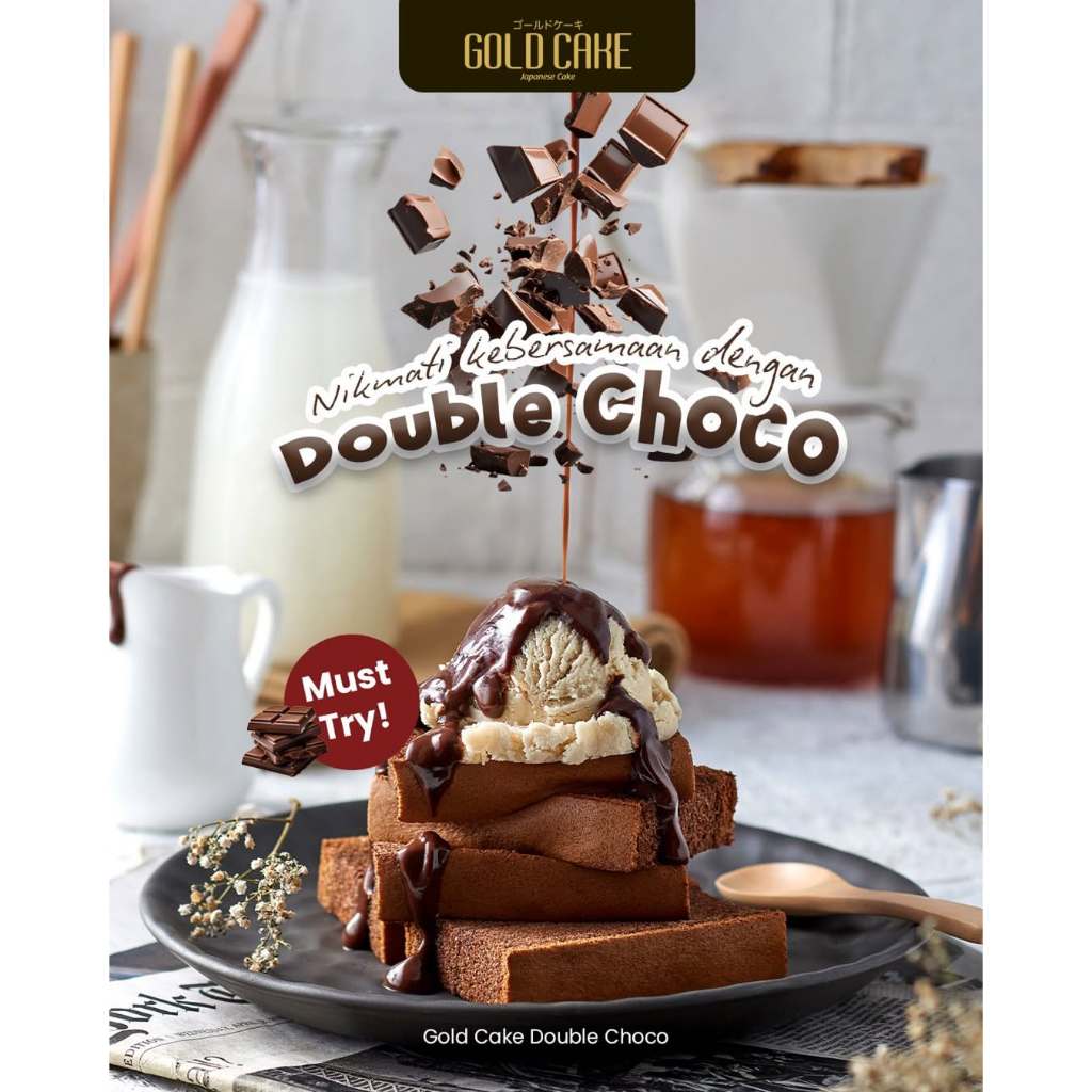 

RIOUS Gold Cake Double Choco - Kue Lembut Ala Jepang Mini 200g 9 Slice - Kheiza Frozen