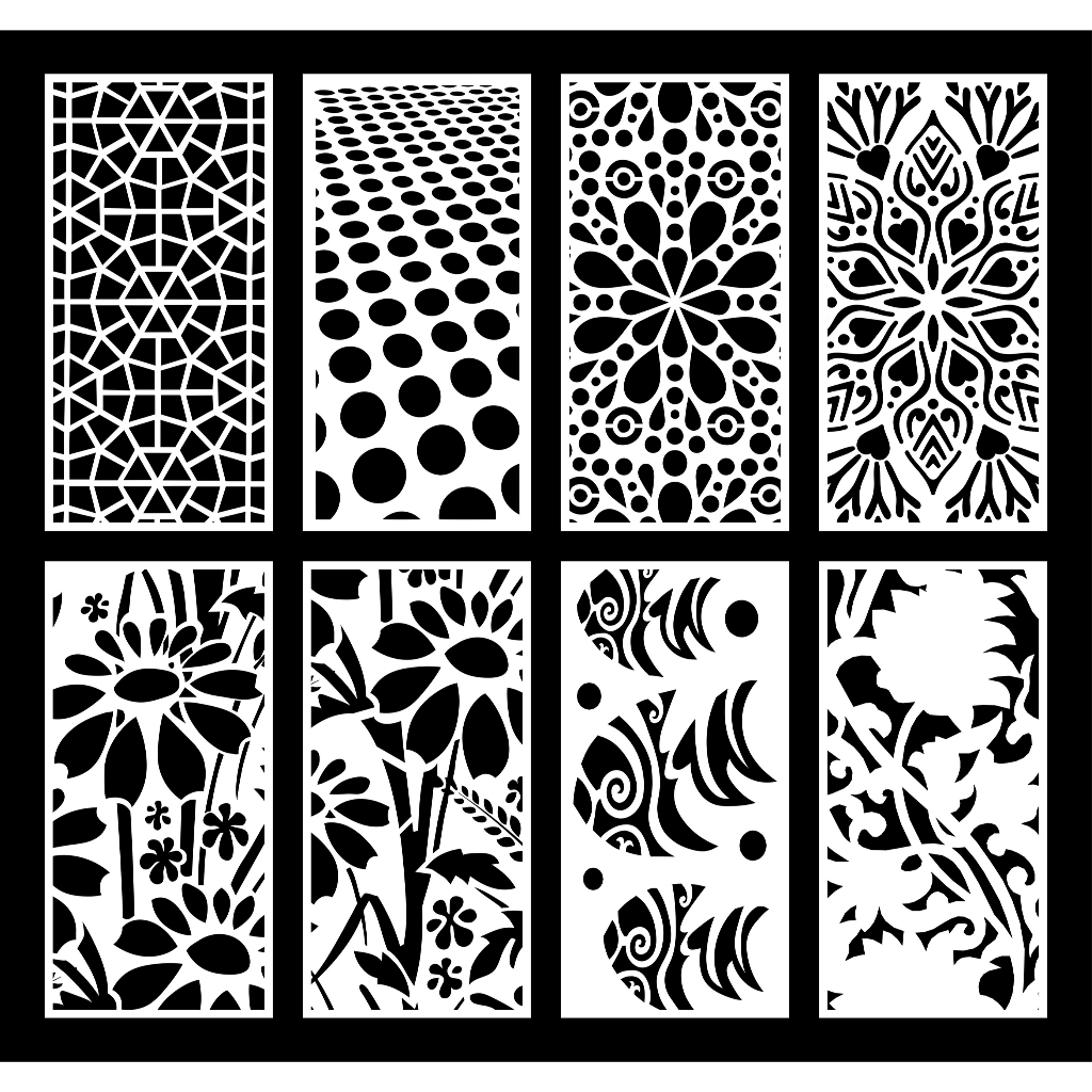 KRAWANGAN PVC BOARD PENYEKAT RUANGAN - HIASAN DINDING UKIR MODERN - ORNAMEN PAGAR KANOPI MOTIF UNIK