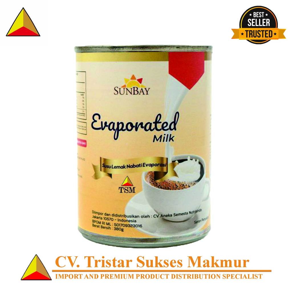 

SUNBAY EVAPORATED MILK 380GR / SUSU EVAPORASI - SUSU