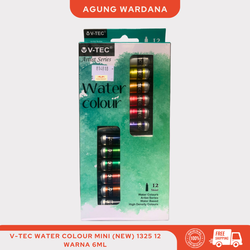 

CAT AIR V-TEC WATER COLOUR MINI (NEW) 1325 12 WARNA 6ML