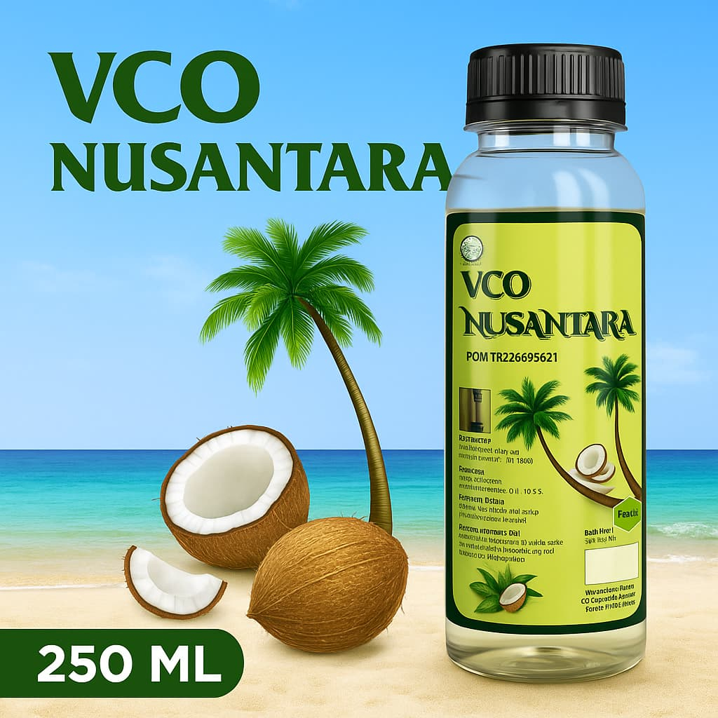 

Extra Virgin Coconut Oil VCO NUSANTARA 250 ML - Minyak Kelapa Murni Non Kolesterol Sehat Murah