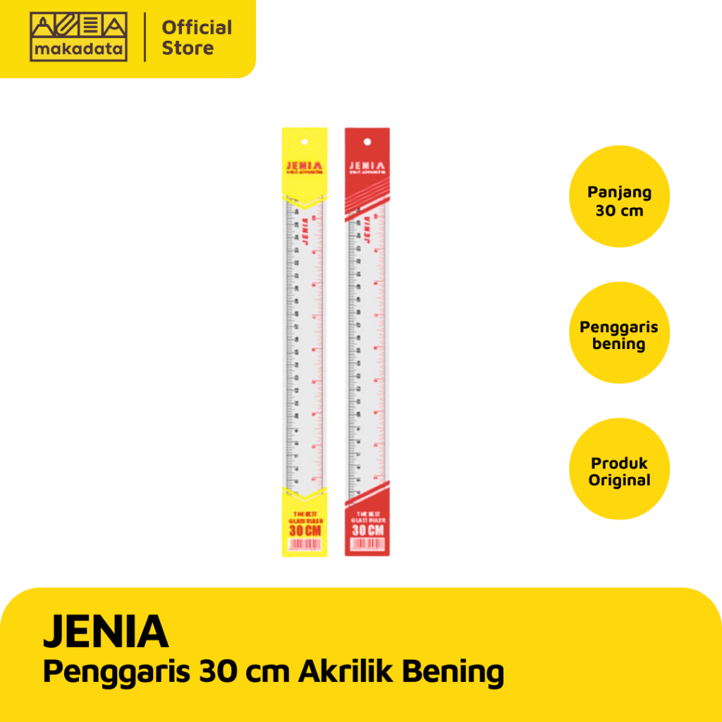 

PENGGARIS / GARISAN JENIA 30CM ACRYLIC BENING (1 PCS) MURAH