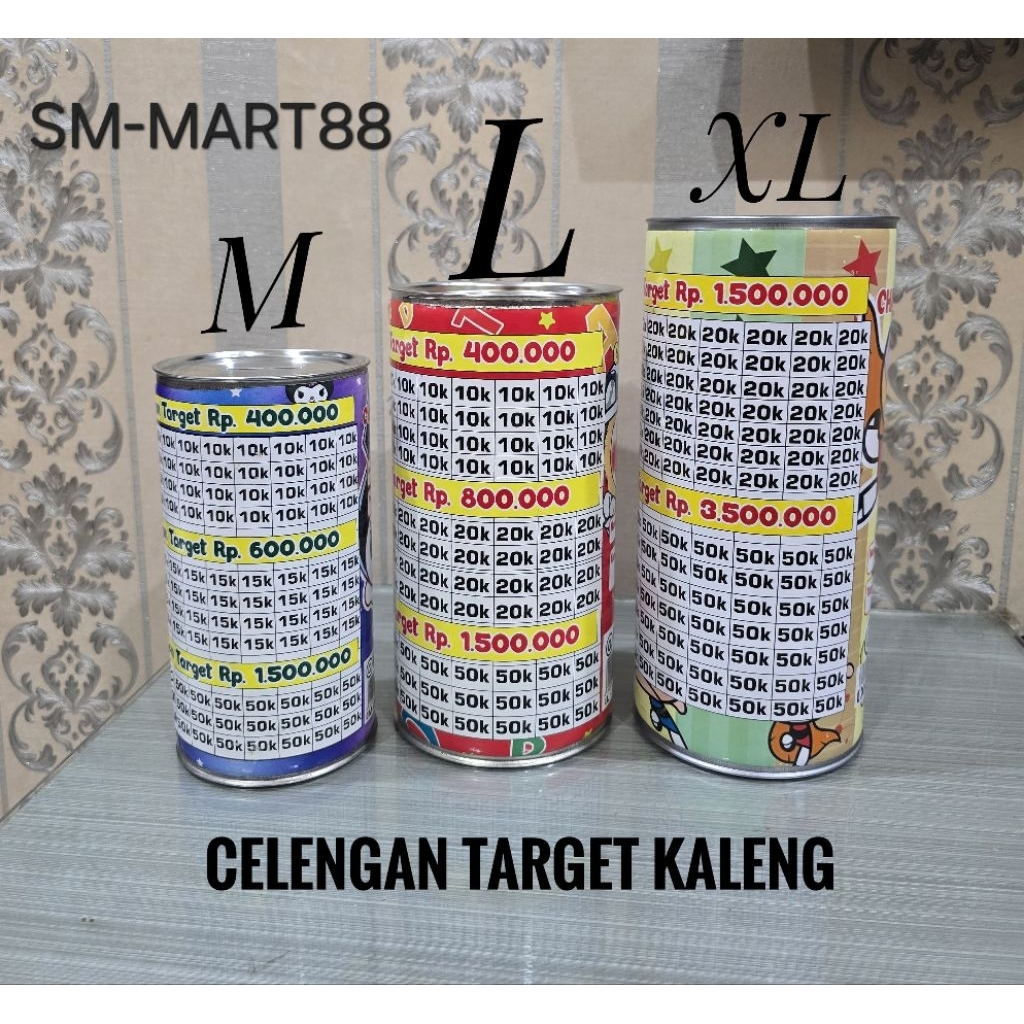 Celengan kaleng /celengan target kaleng