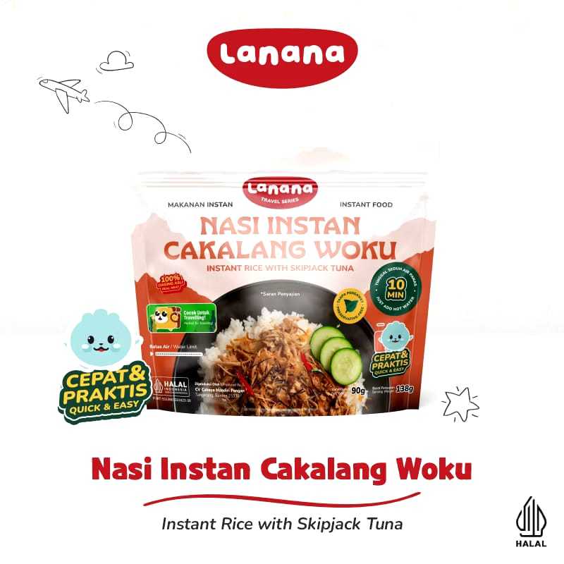 

Lanana Travel Series Nasi Instant Cakalang Woku
