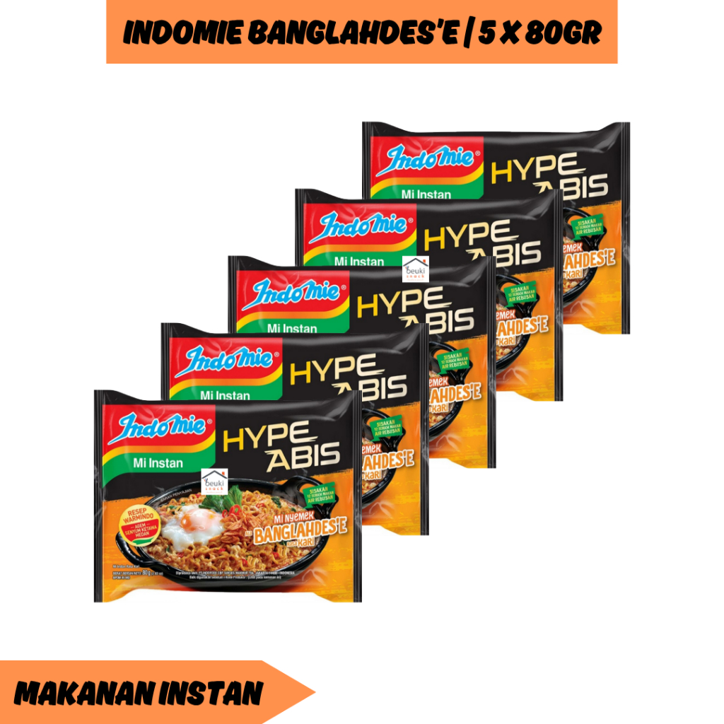 

5PCS Indomie Hype Abis Nyemek Banglahdes'e Kari