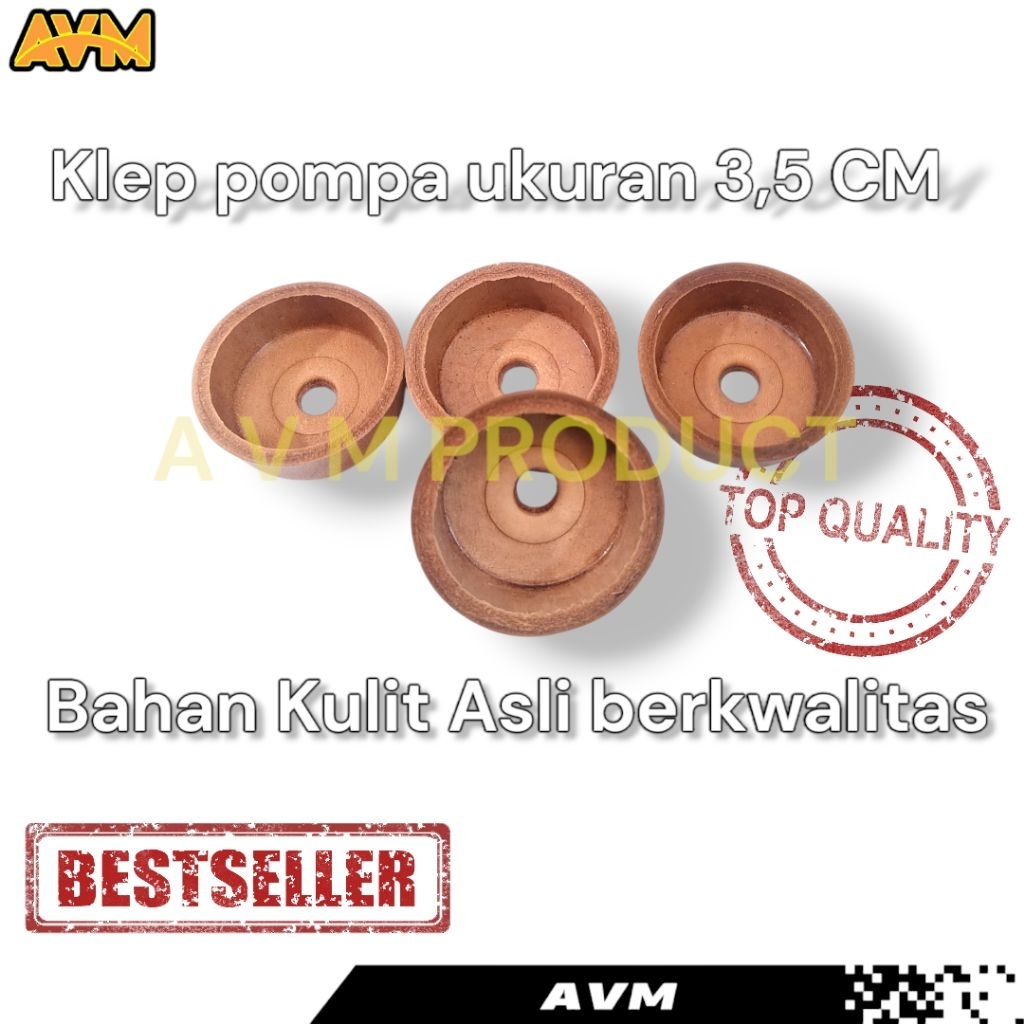 Klep Pompa Sepeda Klep Pompa Angin Ukuran 3,5 CM Bahan Kulit Asli