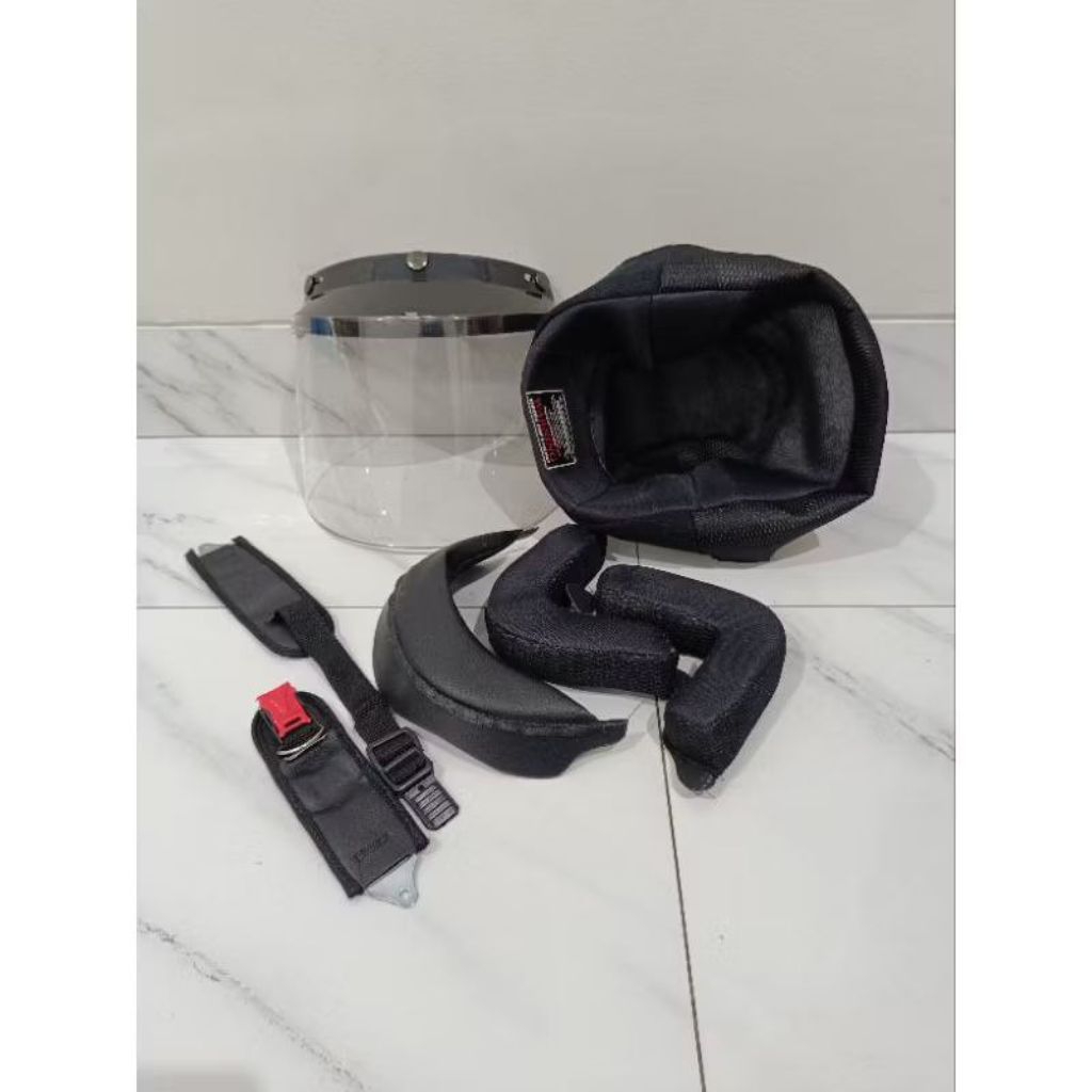 Paket Kaca Helm Bogo Retro + Busa Spon Helm Bogo Retro