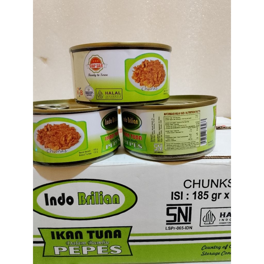 

TUNA PEPES KEMASAN KALENG 185 GR PAKET 3 KALENG HIGH QUALITY EXP 2028