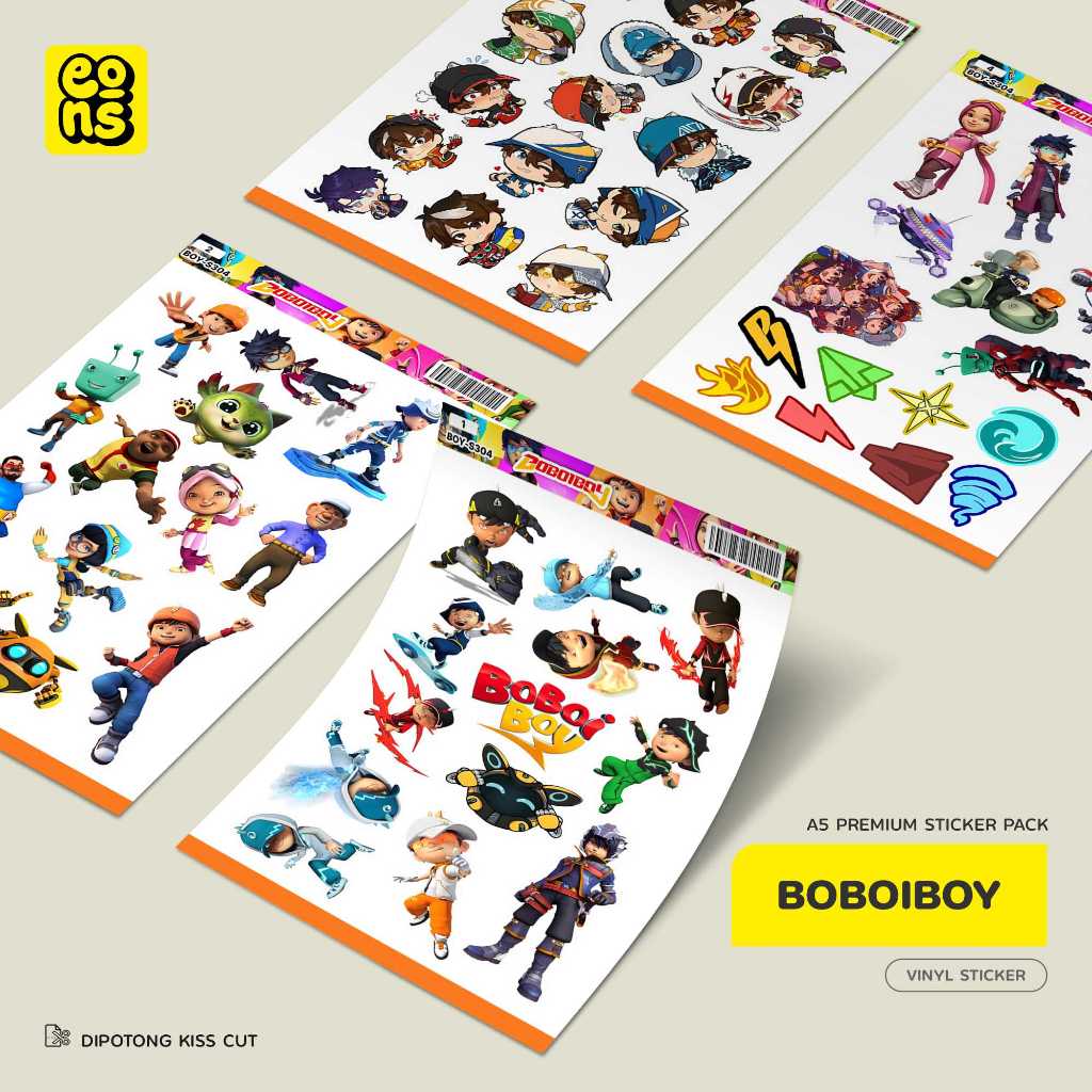 

Stiker Pack BOBOIBOY Waterproof Aesthetic- untuk Laptop, Motor, dan Helm - Paper Stationery
