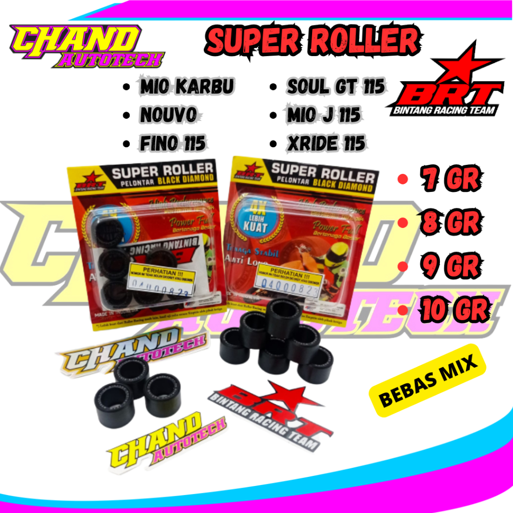Roller Brt Mio Karbu Mio J Soul Gt Fino Xride Roller Brt Nouvo 3 Pcs 6 Pcs 6 Pcs Mix Roller Brt Mio