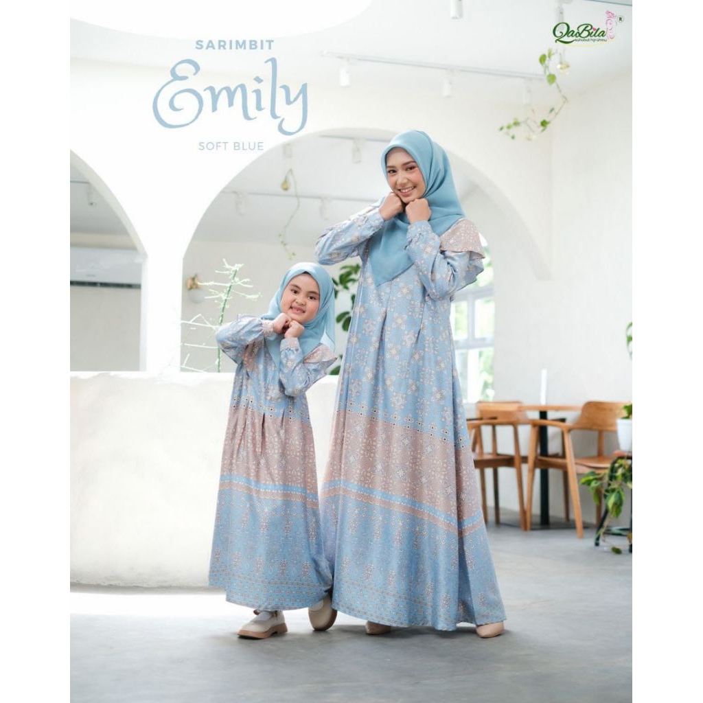 GAMIS COUPLE IBU DAN ANAK BAHAN MAXMARA SARIMBIT EMILY QABILA