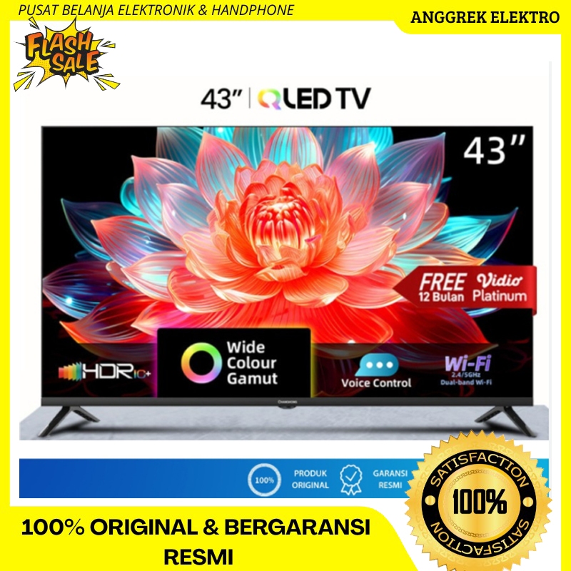 Changhong Smart TV QLED 43 inch Android Google TV Smart Digital (L43QCN1)