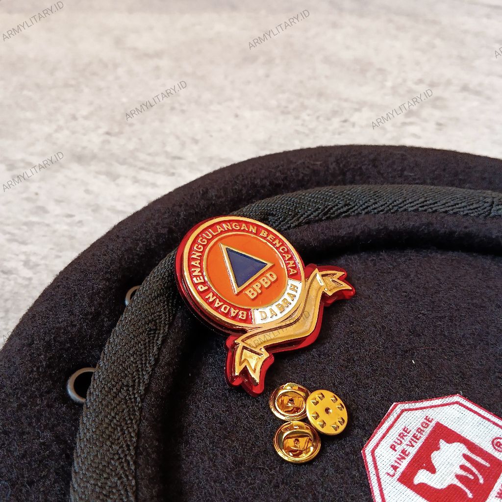 TOPI BARET DAN EMBLEM BARET BPBD