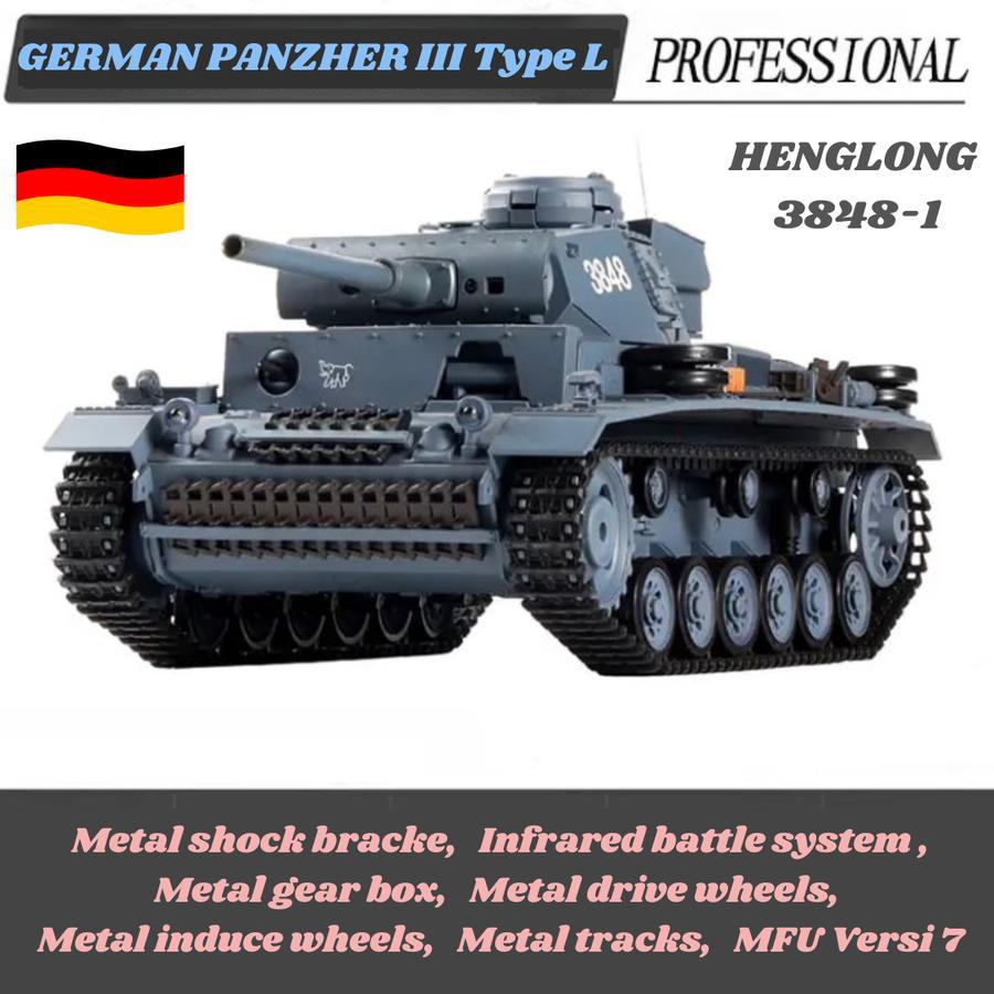 RC Tank Henglongt BB 6mm Army Militer 3848-1