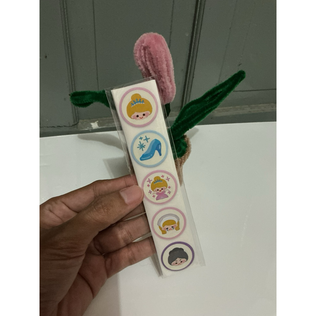 

stiker cute cinderella 50pcs seal stiker terima kasih online shop