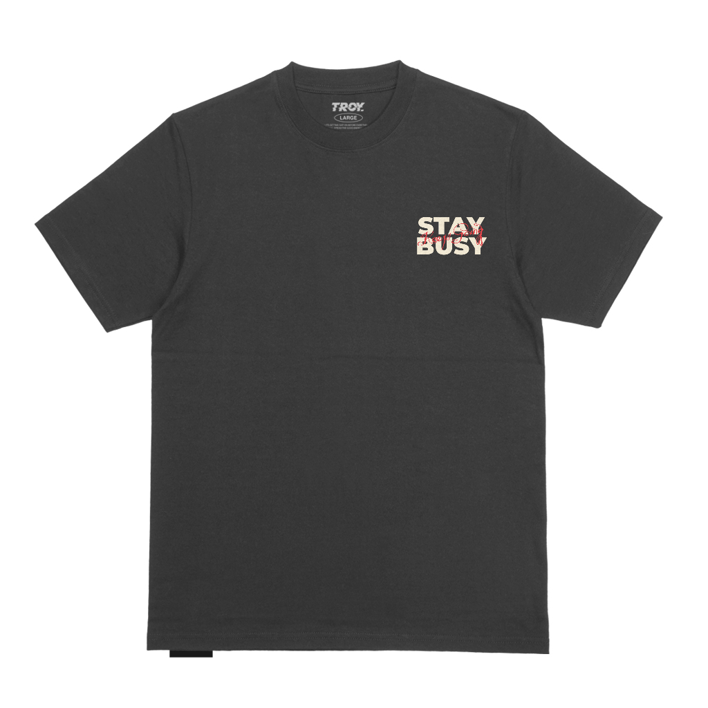 Troy Company T-shirt Dark Grey Keep Going - Kaos Lengan Pendek Kaos Abu Gelap MTD 3152