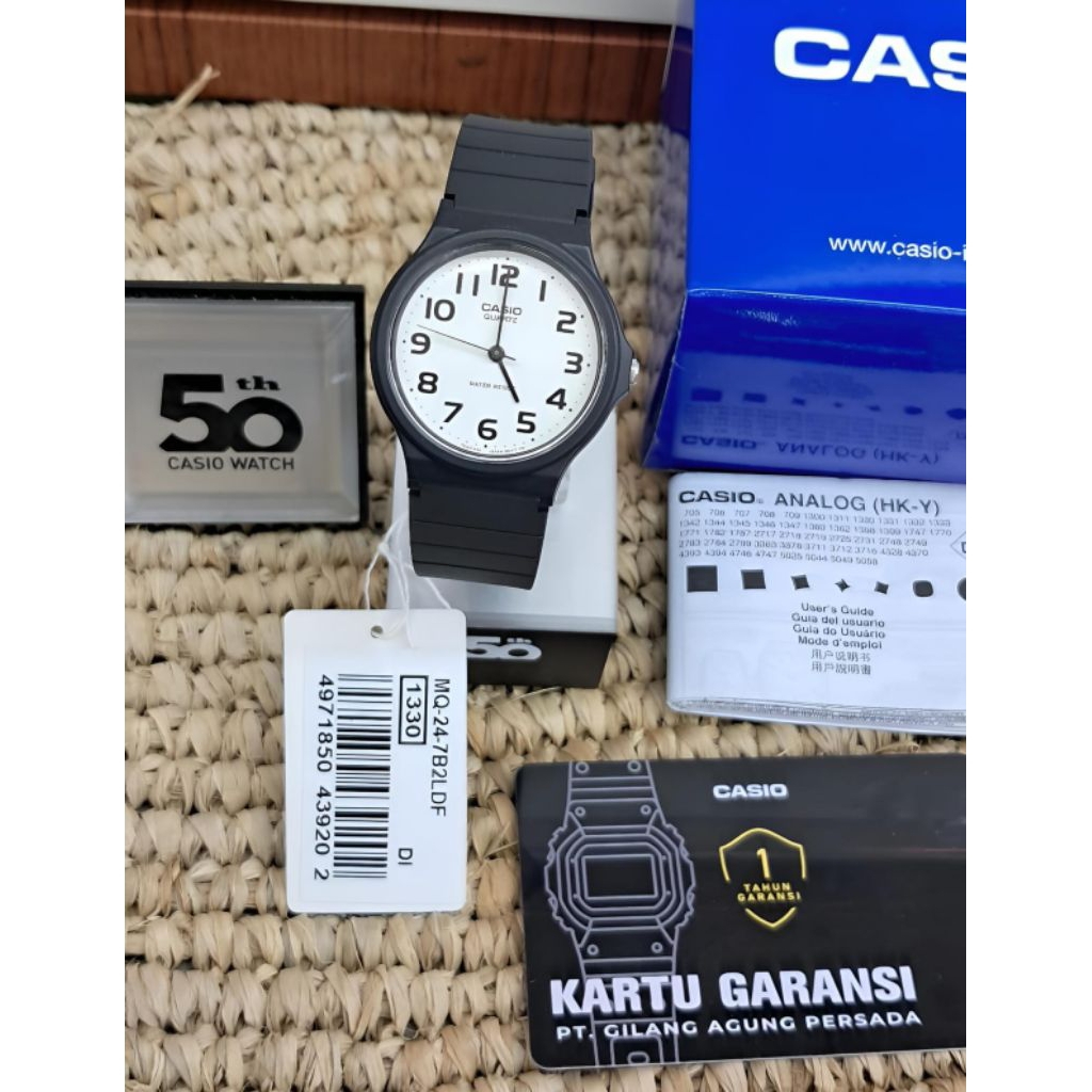 Jam Tangan Casio Unisex MQ-24-7B2LDF Tali Rubber Tahan Air Casio Mq-24-7b2ldf