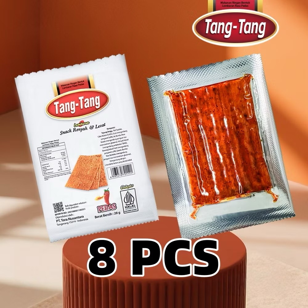 

TANG TANG SNACK 8 X 28 Gr SPICY Rasa Pedas by Jadoel_Snack