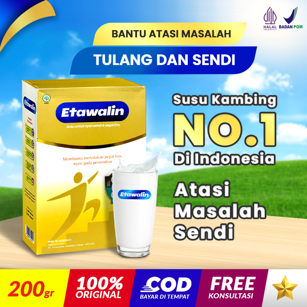 

Etawalin Asam Urat Nyeri Sendi dan Tulang Susu Kambing Etawa 100% Asli Original