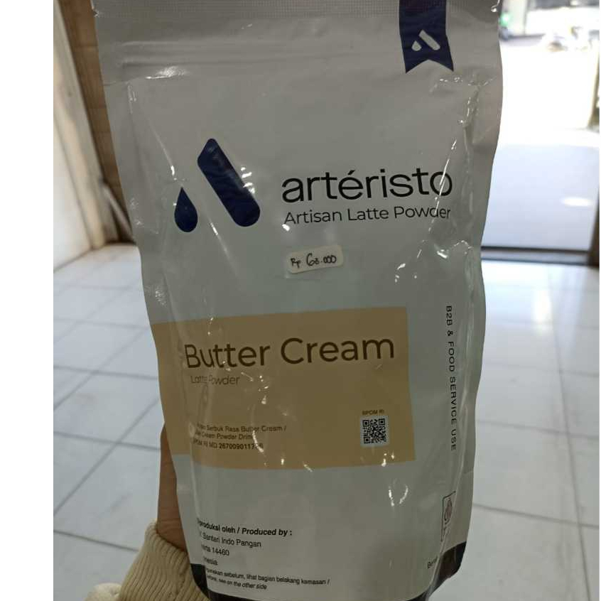 

ARTERISTO BUTTER CREAM PREMIUM TOPPING DRINK 500 GRAM/TANPA GULA PASIR/TOPPING